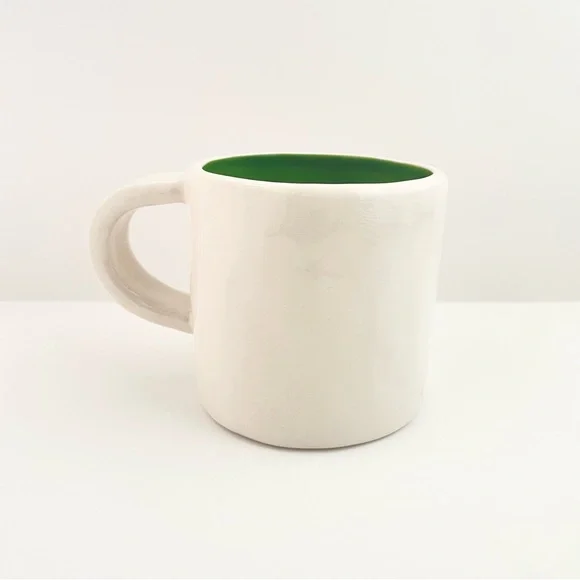 Starbucks GROW Coffee Mug Cup Green Interior 10oz Hand Painted Collectible 2008 - Picture 3 of 7
